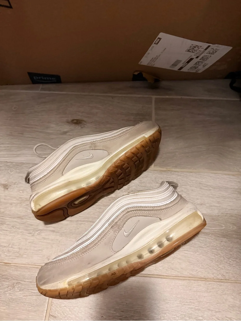 Nike Air Max 97 in Beige and Baby Pink